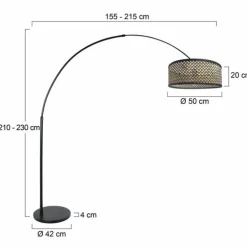 Light Lampadaire Luminaires Steinhauer Noir, 1 lumière