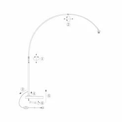 Light Lampadaire Luminaires Steinhauer Noir, 1 lumière