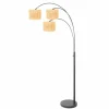 Light Lampadaire Luminaires Steinhauer Noir, 3 lumières