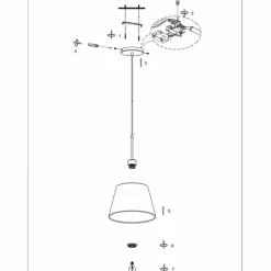 Light Suspension Luminaires Steinhauer Noir, 1 lumière