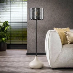 Lilleballe Lampadaire Crème, Gris, 1 lumière