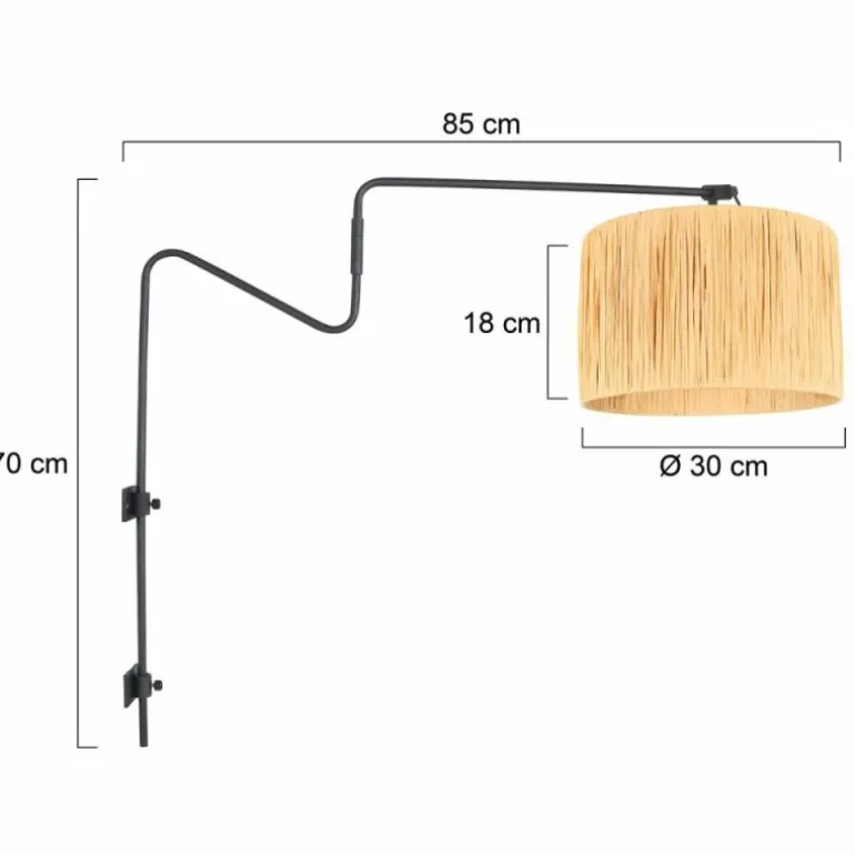 Linstrøm Applique murale Luminaires Steinhauer Noir, 1 lumière
