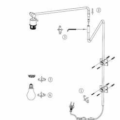 Linstrøm Applique murale Luminaires Steinhauer Noir, 1 lumière