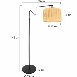 Linstrøm Lampadaire Luminaires Steinhauer Noir, 1 lumière