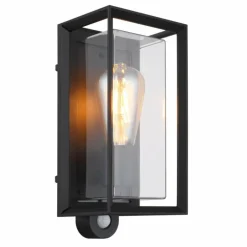 Logana Luminaire extérieur Luminaires Globo Lighting Noir, 1 lumière, Détecteur de mouvement