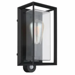 Logana Luminaire extérieur Luminaires Globo Lighting Noir, 1 lumière, Détecteur de mouvement