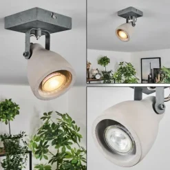 Lomma Plafonnier, Spot de plafond Acier brossé, 1 lumière