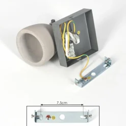 Lomma Plafonnier, Spot de plafond Acier brossé, 1 lumière