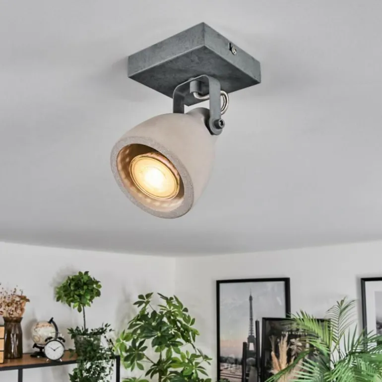 Lomma Plafonnier, Spot de plafond Acier brossé, 1 lumière