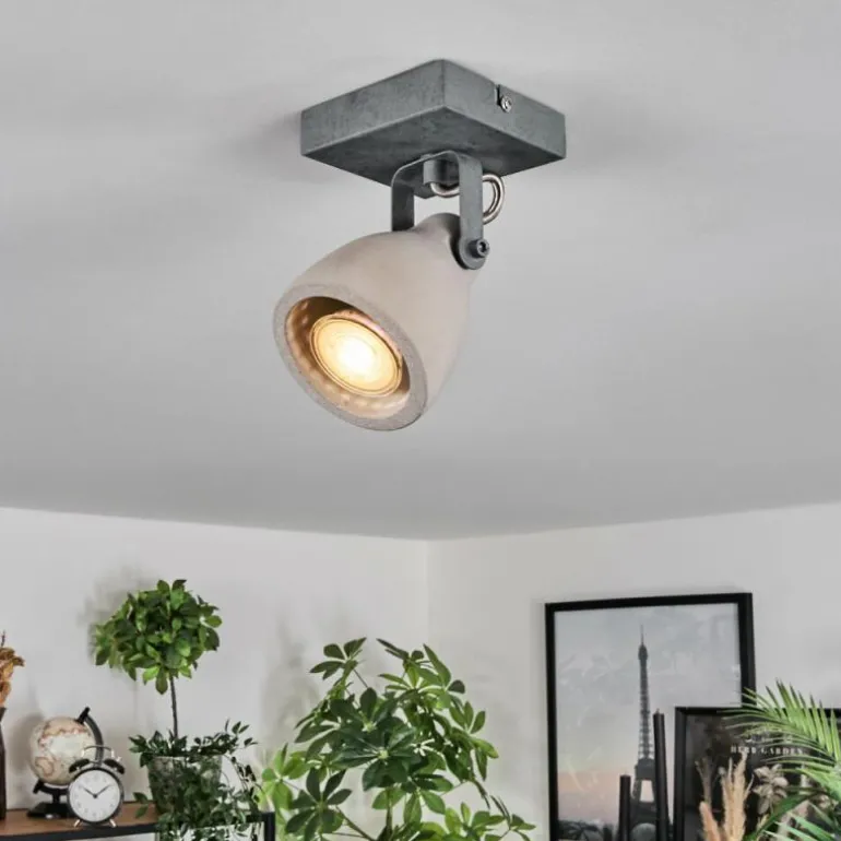 Lomma Plafonnier, Spot de plafond Acier brossé, 1 lumière