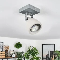 Lomma Plafonnier, Spot de plafond Acier brossé, 1 lumière