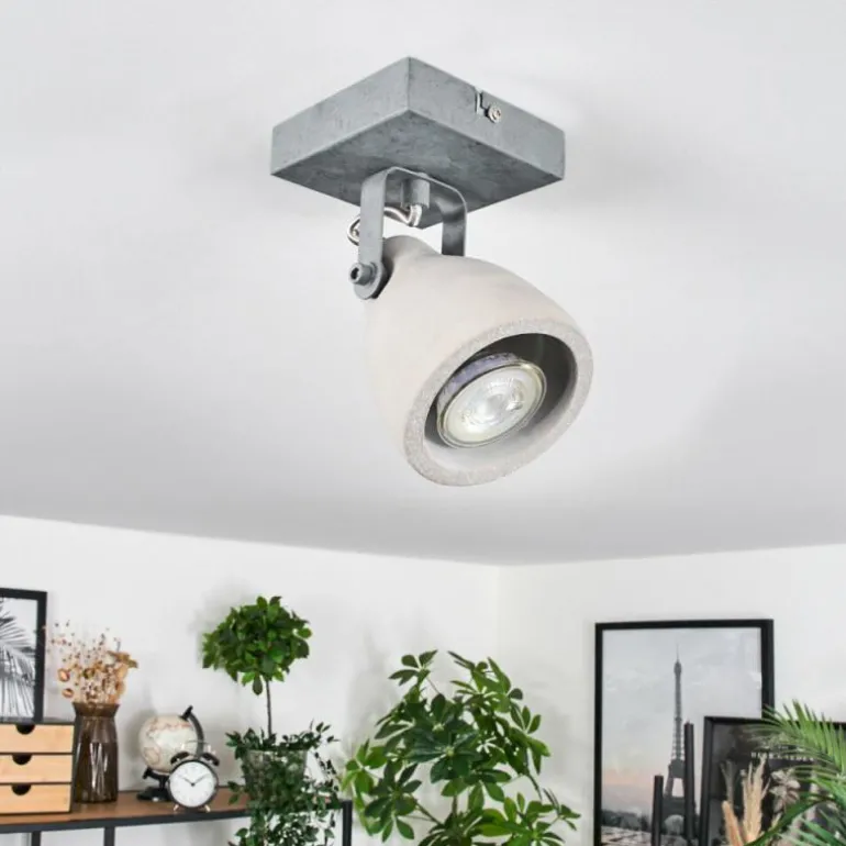 Lomma Plafonnier, Spot de plafond Acier brossé, 1 lumière