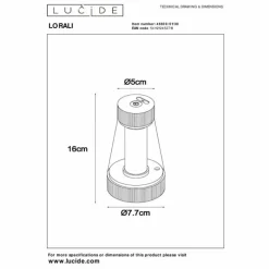 LORALI Lampe à poser Luminaires Lucide LED Noir, 1 lumière