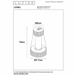 LORALI Lampe à poser Luminaires Lucide LED Rose, 1 lumière