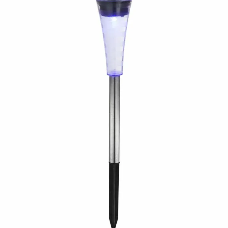 Lot de 5 bornes d'éclairage Globo VENTA LED Clair, 1 lumière, Changeur de couleurs