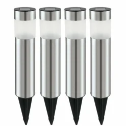 Lot de 5 lampes solaires Eglo SHINE LED Acier inoxydable, 4 lumières