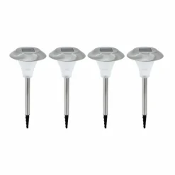 Lot de 5 lampes solaires Eglo SHINE LED Acier inoxydable, 4 lumières