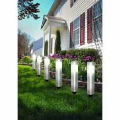 Lot de 6 lampes solaires Eglo SHINE LED Acier inoxydable, 6 lumières