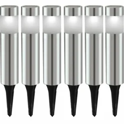Lot de 6 lampes solaires Eglo SHINE LED Acier inoxydable, 6 lumières