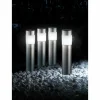 Lot de 4 lampes solaires Globo CHUNGI LED Acier inoxydable, 1 lumière