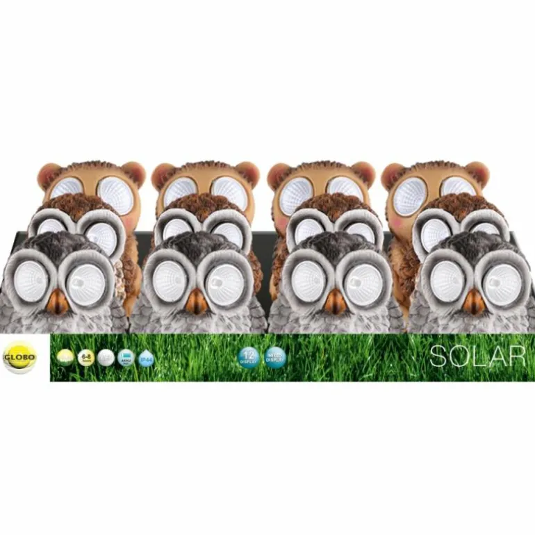 Lot de 12 lampes solaires Globo LED Clair, 2 lumières