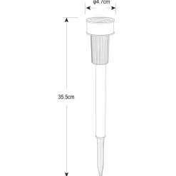 Lot de 7 lampes solaires Globo ADEL LED Clair, 1 lumière
