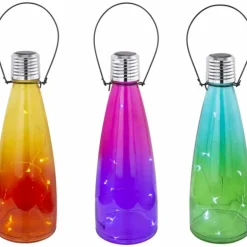 Lot de 12 lampes solaires Globo GLADE LED, 10 lumières