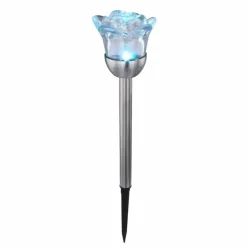 Lot de 2 lampes solaires Globo MIYUGO LED Acier inoxydable, 1 lumière, Changeur de couleurs