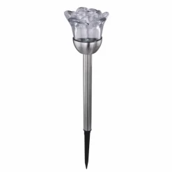 Lot de 2 lampes solaires Globo MIYUGO LED Acier inoxydable, 1 lumière, Changeur de couleurs