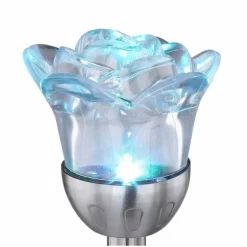 Lot de 2 lampes solaires Globo MIYUGO LED Acier inoxydable, 1 lumière, Changeur de couleurs