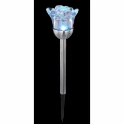 Lot de 2 lampes solaires Globo MIYUGO LED Acier inoxydable, 1 lumière, Changeur de couleurs