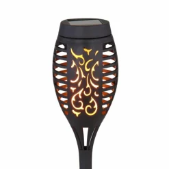 Lot de 12 lampes solaires Globo LED Noir, 12 lumières