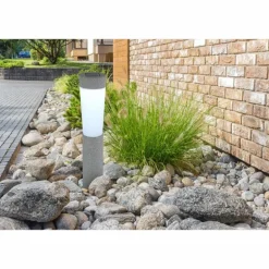 Lot de 2 lampes solaires Globo LED Gris, 1 lumière