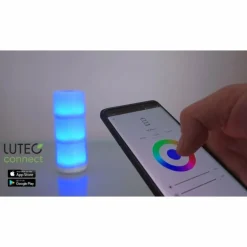 Lot de 2 lampes solaires Lutec NOMA LED Blanc, 2 lumières, Changeur de couleurs