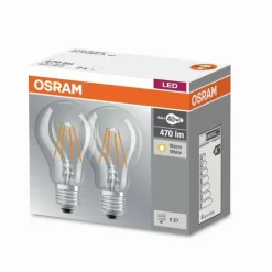 Lot de 2 Osram LED E27 4 Watt 2700 Kelvin 470 Lumen