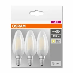 Lot de 3 Osram LED E14 4,5 Watt 2700 Kelvin 470 Lumen