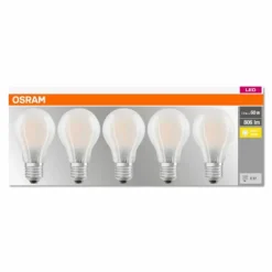 Lot de 5 Osram LED E27 7 Watt 2700 Kelvin 806 Lumen