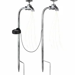 Luminaire déco Globo SOLAR LED Noir, Argenté, 60 lumières