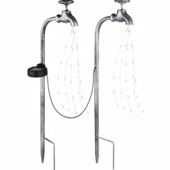 Luminaire déco Globo SOLAR LED Noir, Argenté, 60 lumières