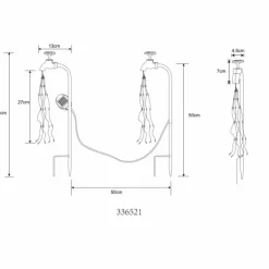 Luminaire déco Globo SOLAR LED Noir, Argenté, 60 lumières