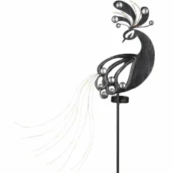 Luminaire déco Globo SOLAR LED Argent Oxydé, Noir, 39 lumières