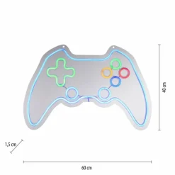 Luminaire déco Leuchten-Direkt NEON-GAMER LED Multicolore, 1 lumière