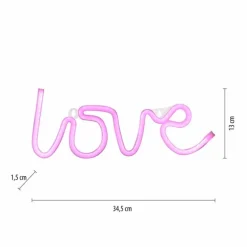 Luminaire déco Leuchten-Direkt NEON-LOVE LED Rose, 1 lumière