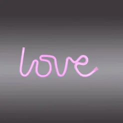 Luminaire déco Leuchten-Direkt NEON-LOVE LED Rose, 1 lumière