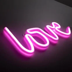 Luminaire déco Leuchten-Direkt NEON-LOVE LED Rose, 1 lumière