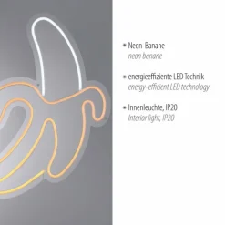 Luminaire déco Leuchten-Direkt NEON-BANANE LED Jaune, Blanc, 1 lumière