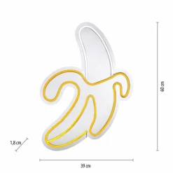 Luminaire déco Leuchten-Direkt NEON-BANANE LED Jaune, Blanc, 1 lumière