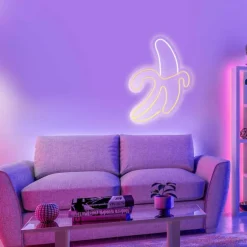 Luminaire déco Leuchten-Direkt NEON-BANANE LED Jaune, Blanc, 1 lumière