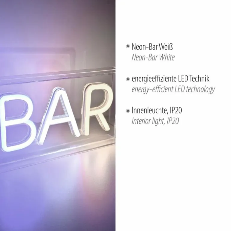 Luminaire déco Leuchten-Direkt NEON-BAR LED Transparent, 1 lumière