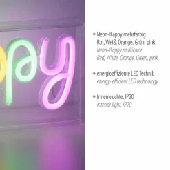 Luminaire déco Leuchten-Direkt NEON-HAPPY LED Transparent, 1 lumière